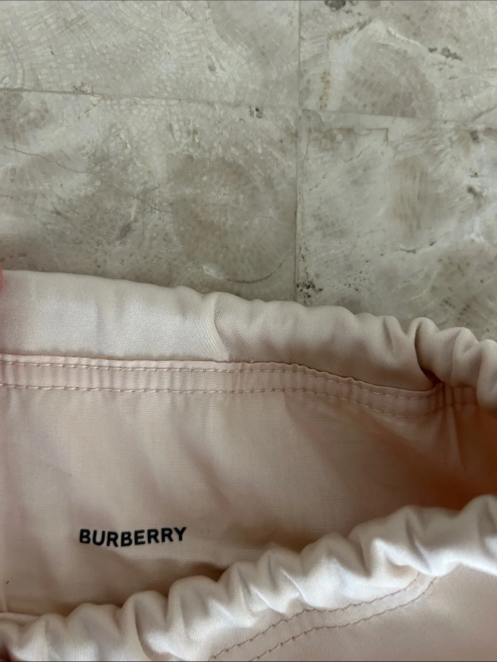 Title:✨ NWOT Burberry Goddess Satin Drawstring Travel Pouch Cosmetic Bag